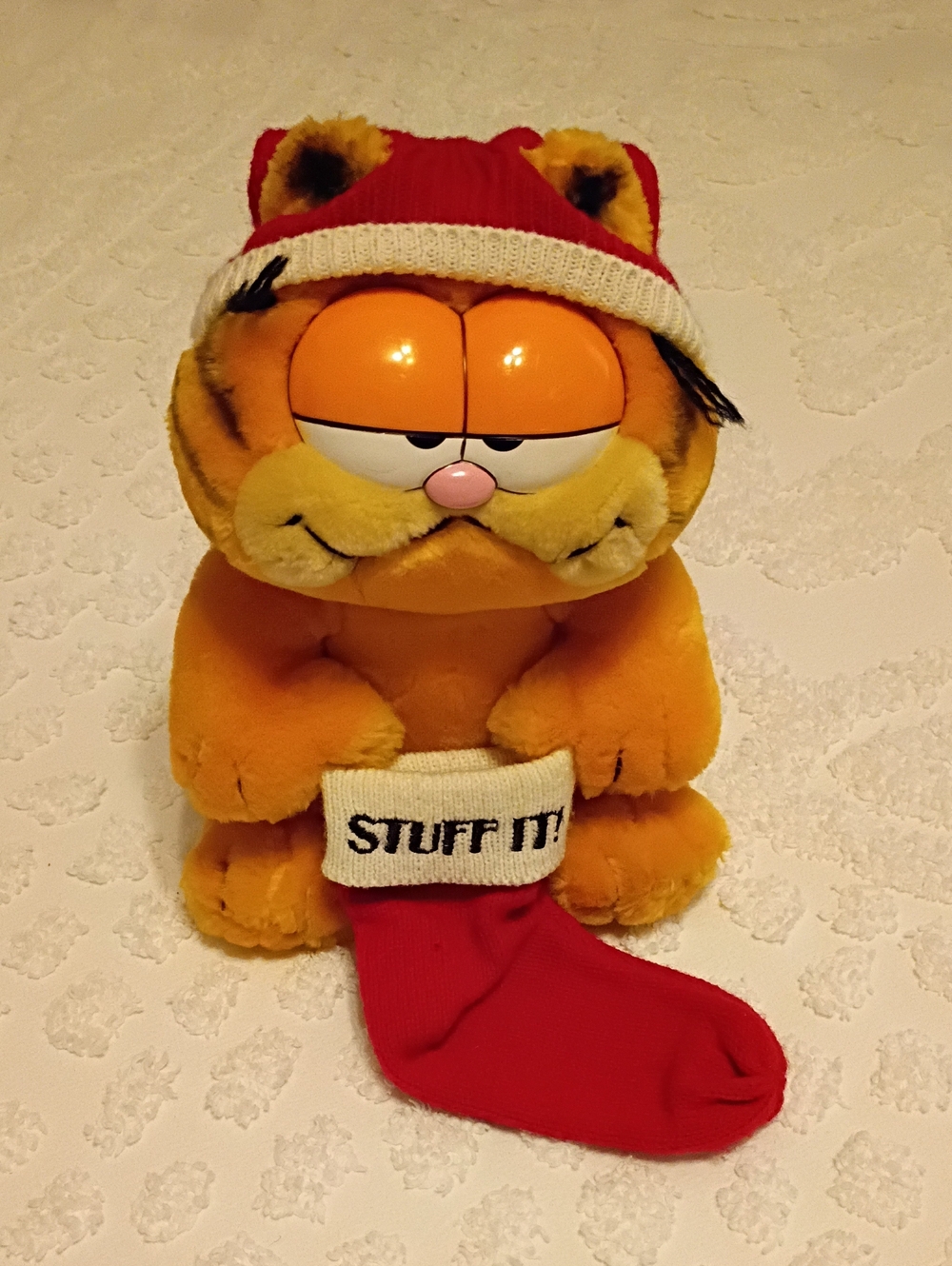 Vintage 80s Christmas Garfield Stuff It Plush